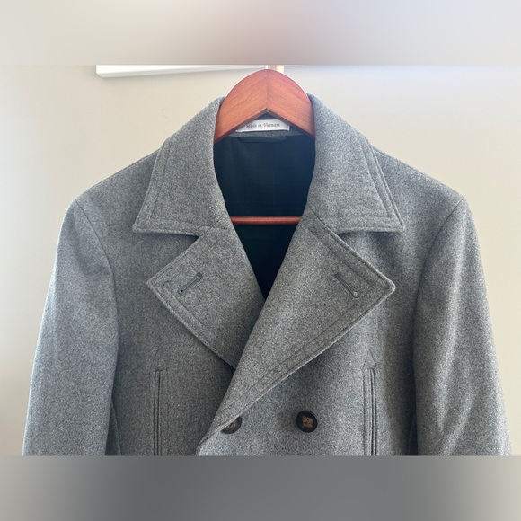 Lauren Ralph Lauren Classic Grey Wool Blend Pea Coat 16R Boys - Picture 4 of 11